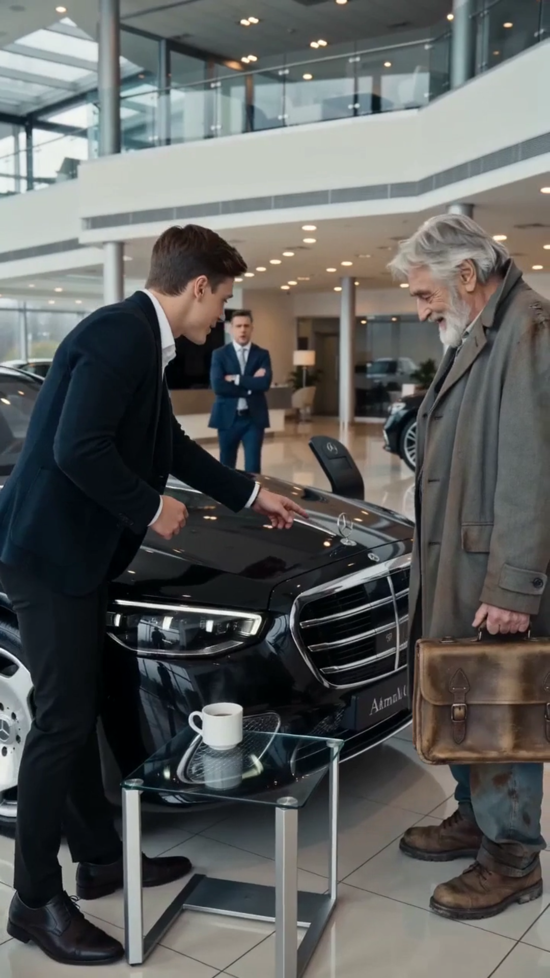 El Gerente Dijo Que Nunca Podría Comprar Un Mercedes… Y El Anciano Firmó Por Cinco