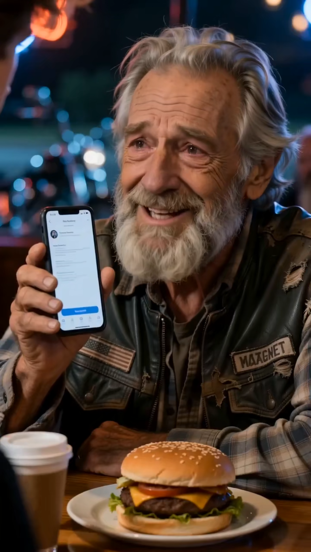 Ethan Pagó La Cena De Un Anciano Biker… Sin Saber Que Era El Fundador Del Bar