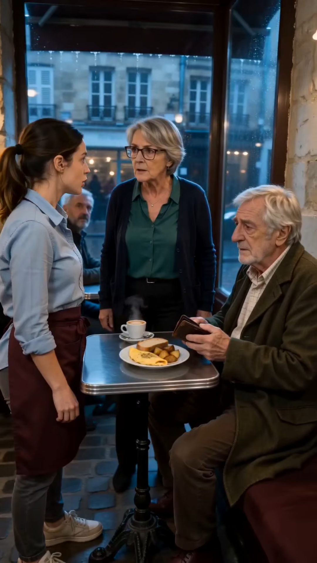 Elle offre un repas à un vieil homme sans argent… quelques secondes plus tard, son téléphone change toute l’histoire