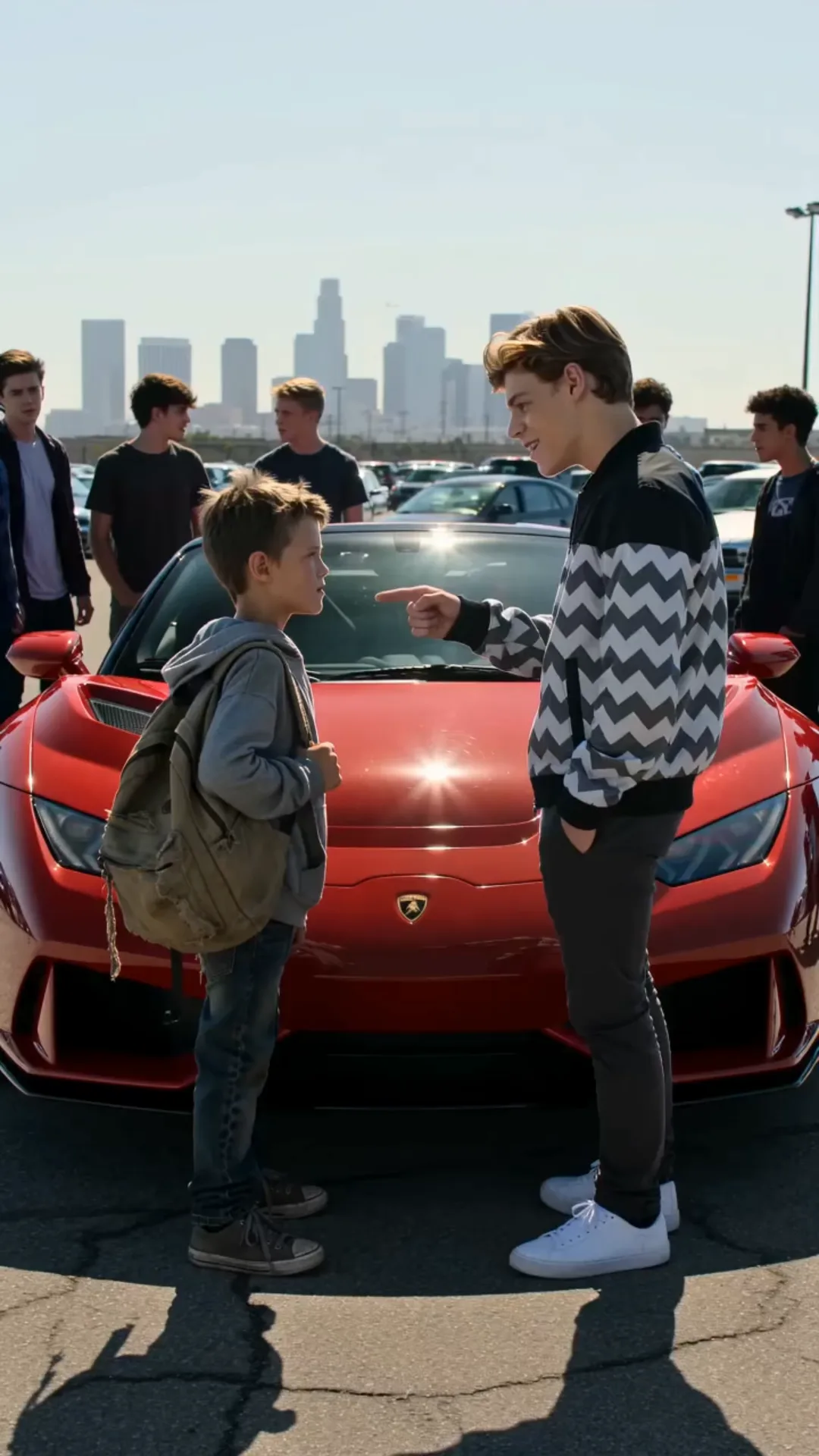 “Solo eres un chico pobre”: Logan se burló de Caleb… sin saber quién era el verdadero dueño del auto