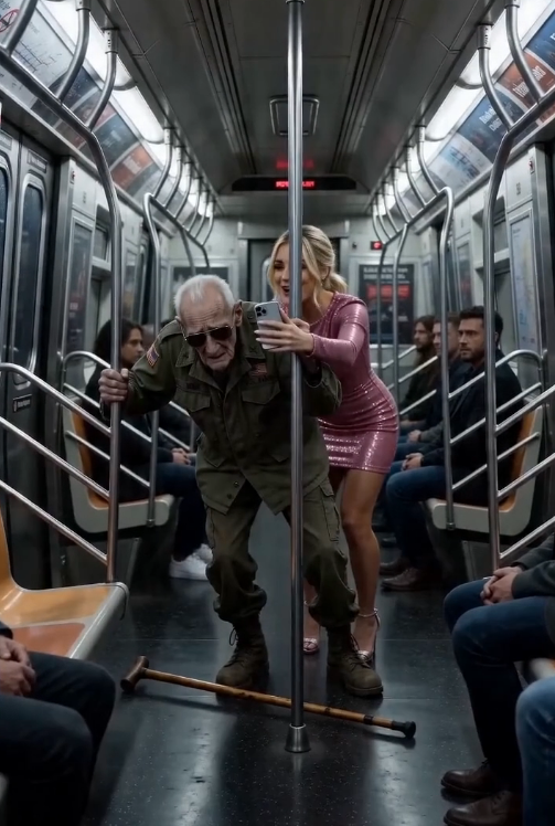 La influencer que humilló a un veterano ciego en el tren y descubrió que la justicia siempre llega