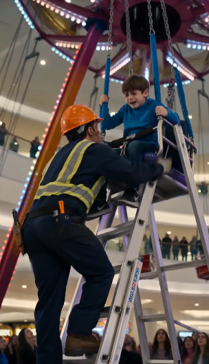 Despidieron al Técnico por Salvar a un Niño de una Atracción Averiada… Sin Imaginar que la Madre del Pequeño Era la Dueña de Toda la Cadena