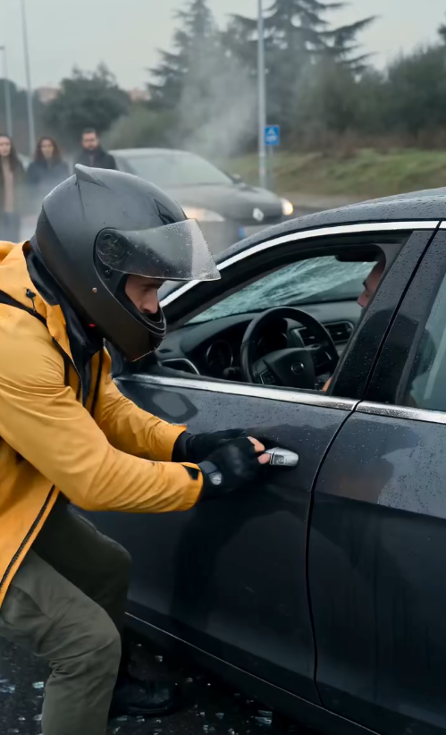 Un Repartidor Salvó al Hombre de un Accidente… Hasta que una Mujer Dijo: “Ese hombre murió hace tres años”