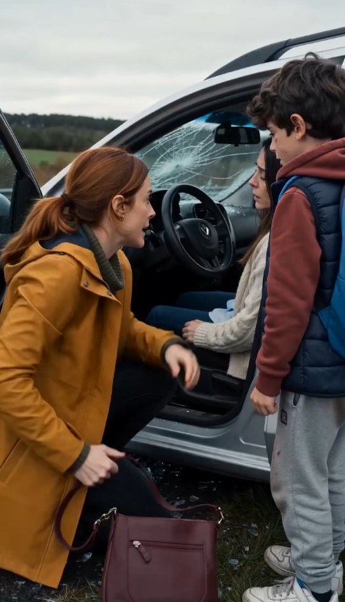 Una Mujer Detuvo su Coche para Salvar a una Madre y su Hijo… Hasta que el Niño Dijo: “Él Va a Volver”