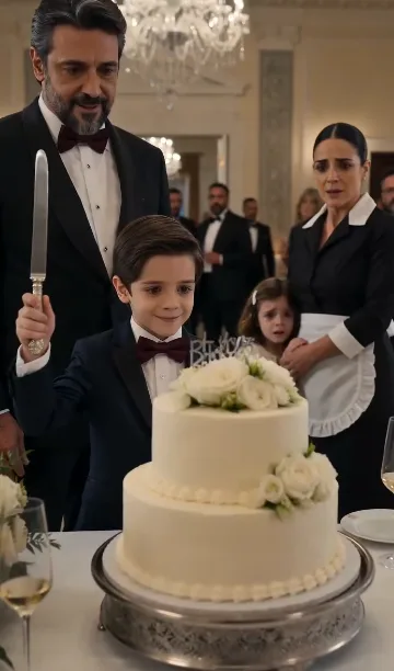 TODOS CREYERON QUE LA HIJA DE LA SIRVIENTA HABÍA ARRUINADO EL CUMPLEAÑOS… HASTA QUE SEGURIDAD EXAMINÓ EL PASTEL