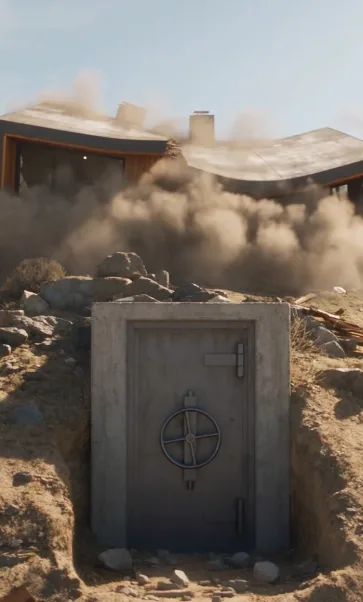 SU CASA SE DERRUMBÓ SOBRE EL REFUGIO DONDE SE ESCONDÍAN… PERO AL AMANECER DESCUBRIERON QUE SU PADRE HABÍA CONSTRUIDO AQUELLA HABITACIÓN PARA OCULTAR UNA VERDAD