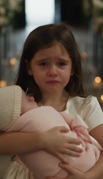 UNA NIÑA ENTRÓ LLORANDO EN LA BODA DE SU PADRE CON UN BEBÉ EN BRAZOS… PERO CUANDO EL NOVIO LA RECONOCIÓ, LA NOVIA GRITÓ QUE CANCELABA LA CEREMONIA PARA OCULTAR UNA TERRIBLE VERDAD
