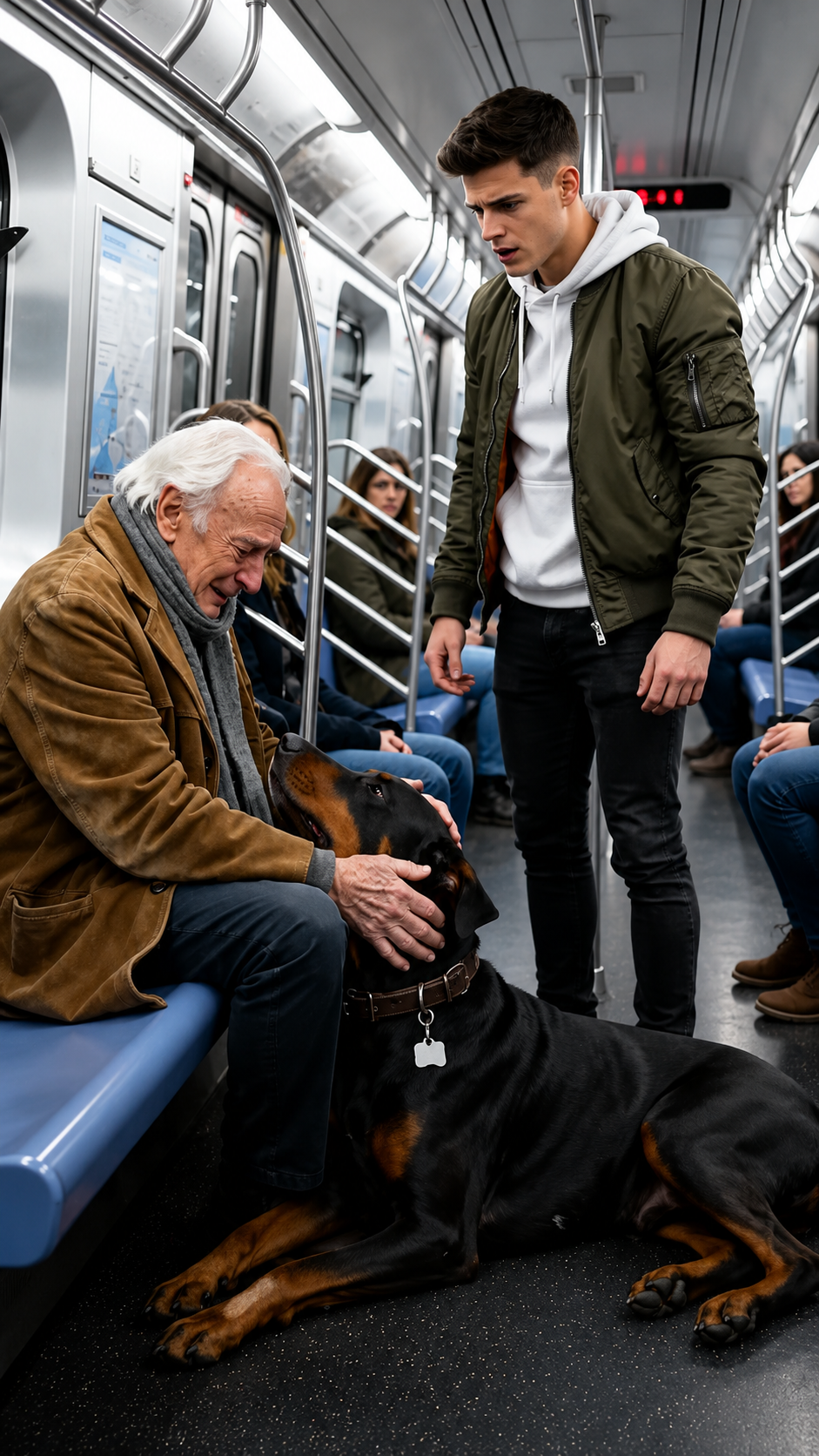 A Crowded Subway Train Fell Silent Because Of One Dog… Then The Truth Broke Everyone’s Heart