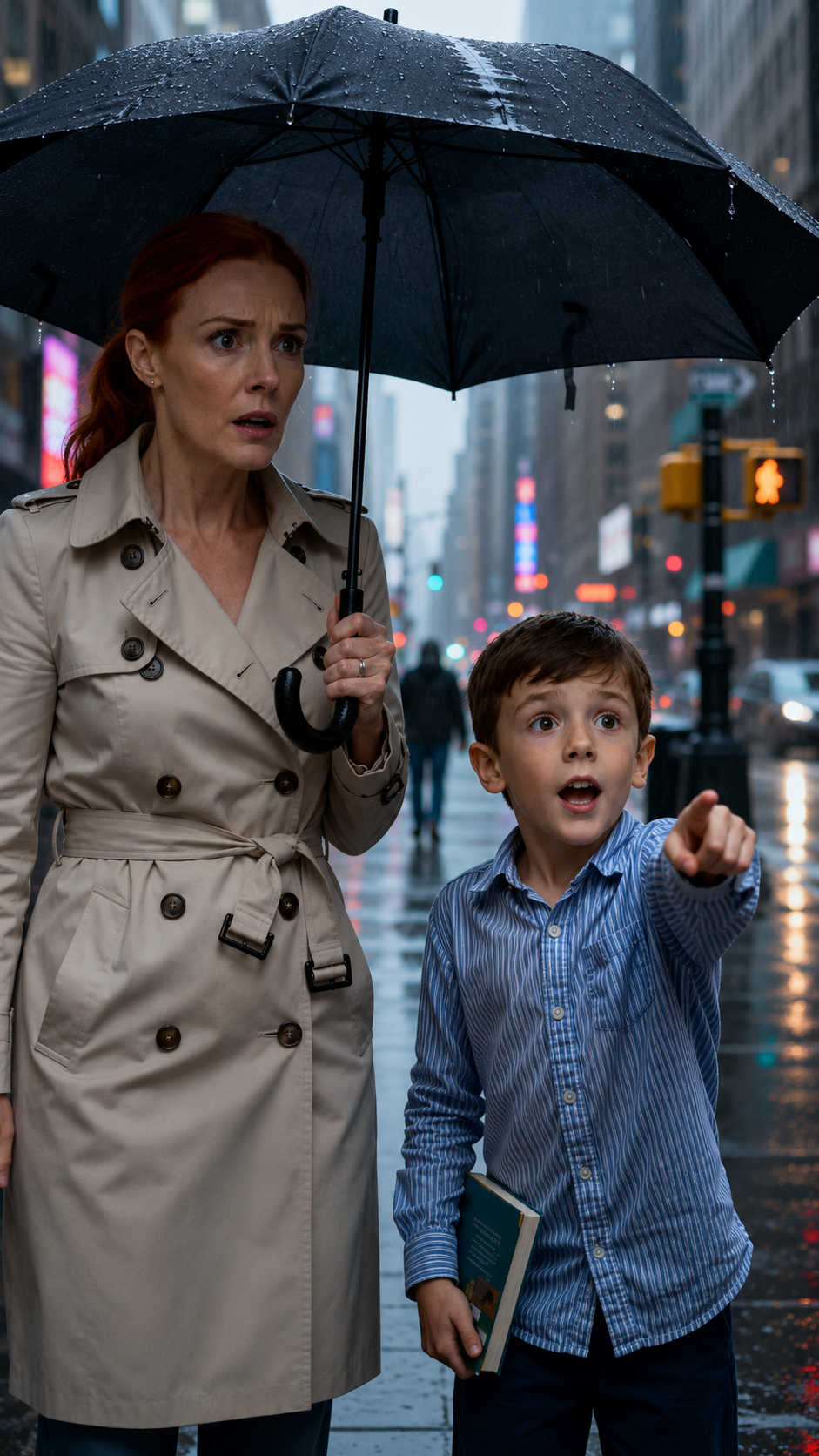 A Little Boy Pointed At A Homeless Child In The Rain… Then His Mother Recognized The Birthmark
