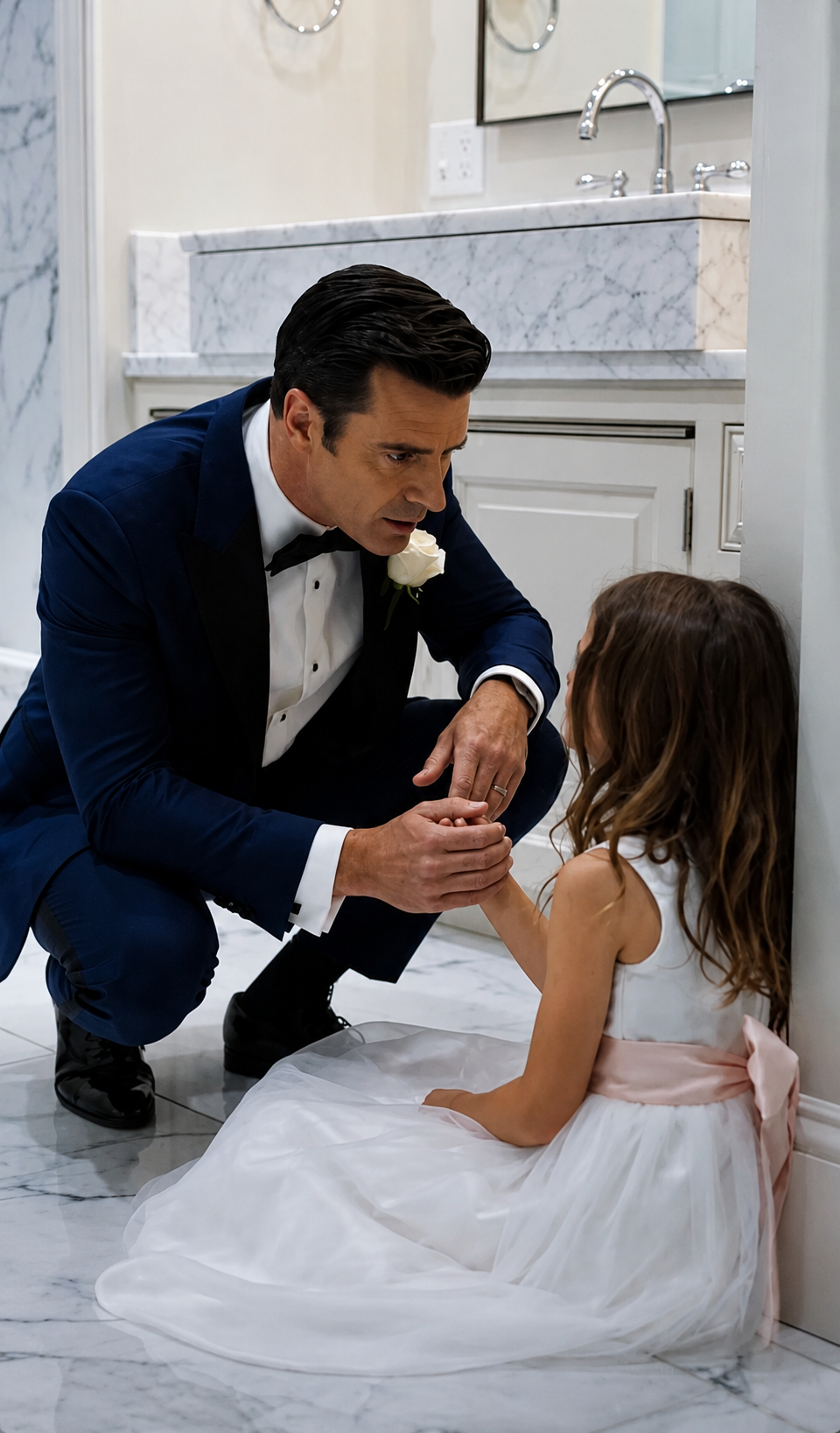 A Groom Found A Little Girl Crying In The Bathroom… Then Discovered A Terrifying Secret