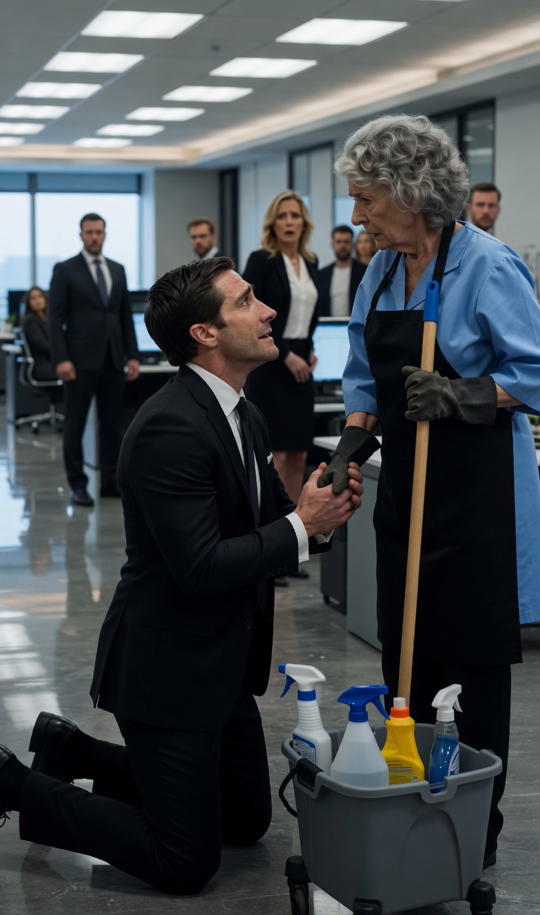 The Entire Office Froze When The CEO Kissed The Cleaner’s Scarred Hand