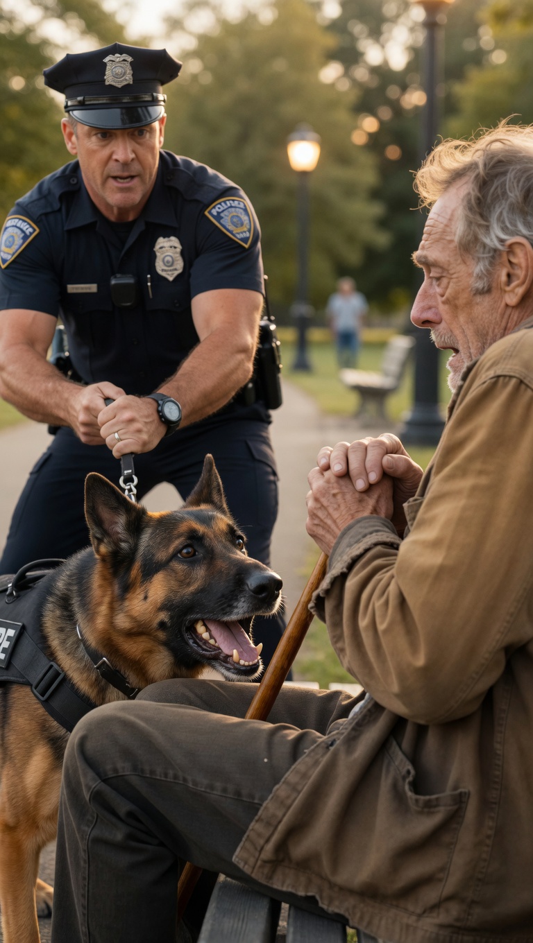 A Police Dog Suddenly Attacked An Old Man In The Park… Then Everyone Realized The Truth