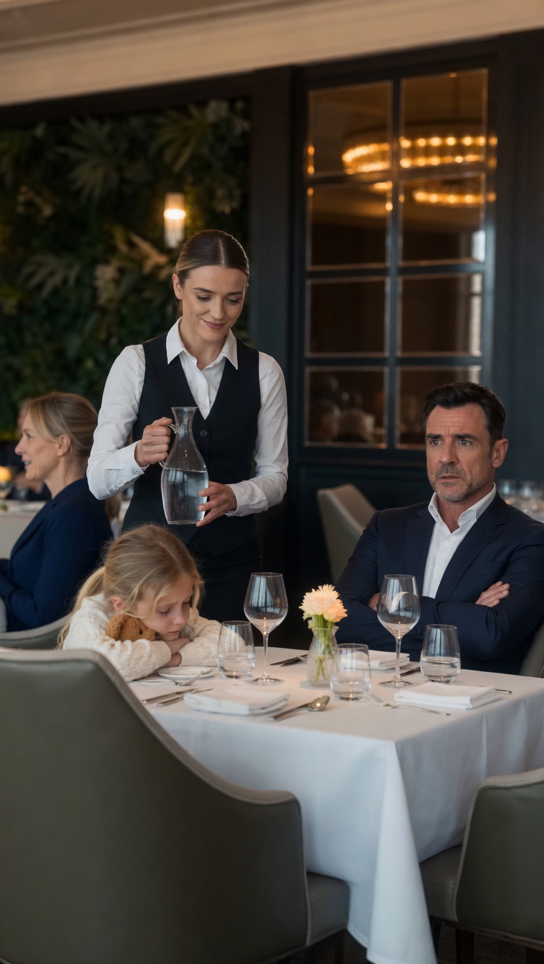 The Wealthy Father Panicked The Moment His Daughter Grabbed The Waitress