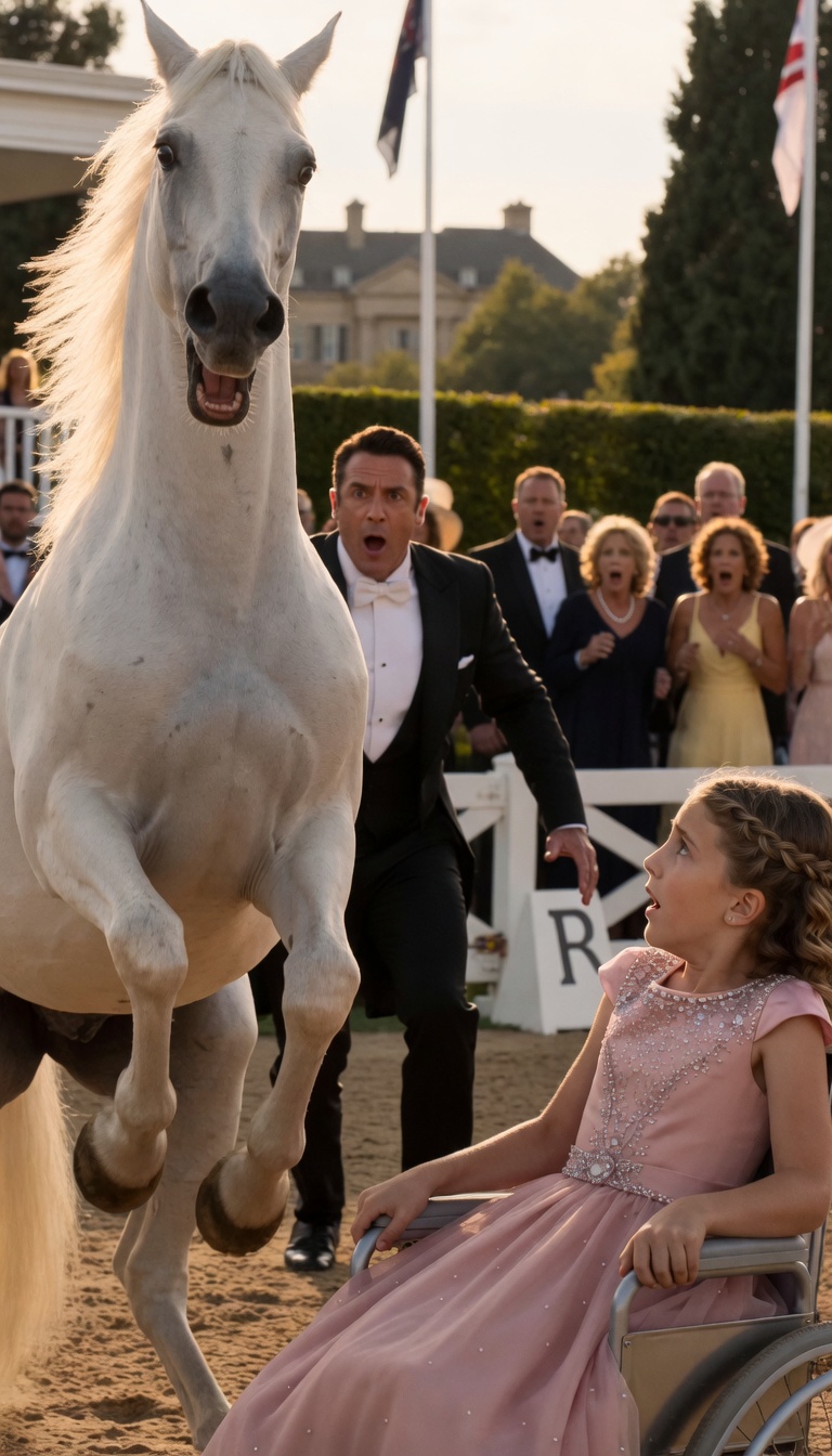 A Wild Racehorse Nearly Attacked A Girl In A Wheelchair… Then A Barefoot Boy Stopped Everything