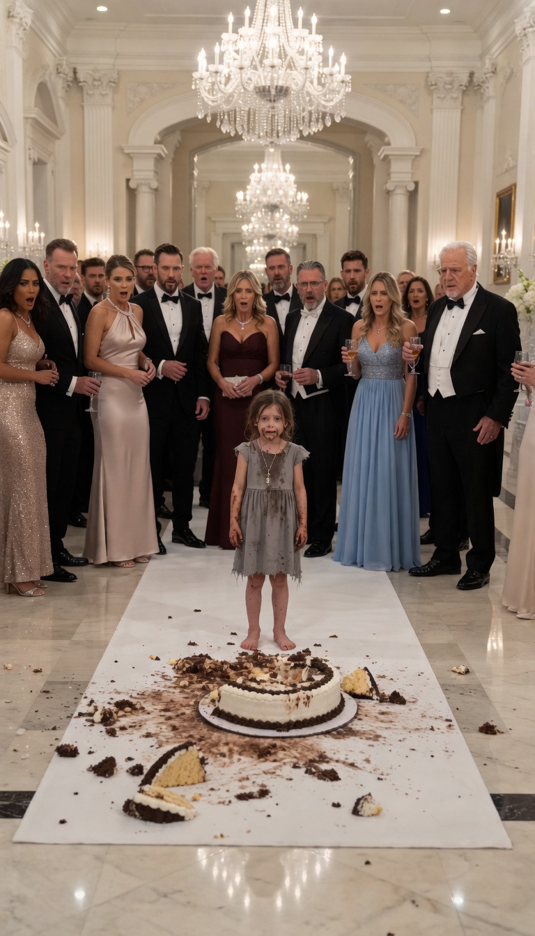 A Starving Little Girl Ruined A Millionaire’s Wedding Cake… Then One Necklace Changed Everything