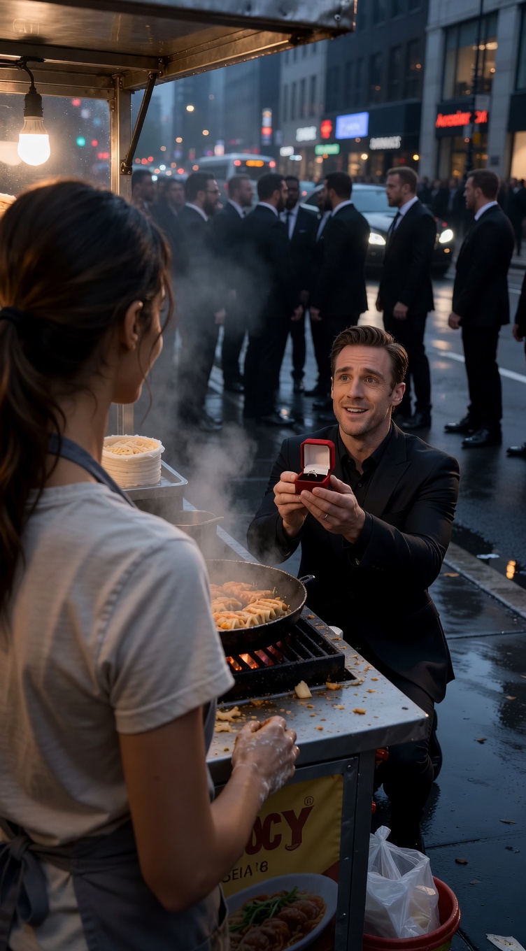 A Billionaire Knelt in Front of a Street Food Cart… and the Ending Shocked Everyone