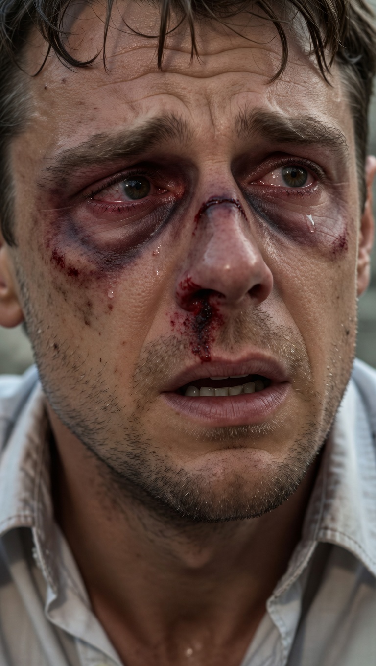 A Little Girl Offered Bread To A Bruised Stranger… Then Asked One Question That Broke Him