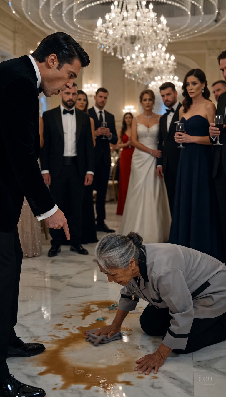 A Janitor Was Thrown Out Of A Luxury Wedding… Until A Billionaire Recognized Her Pendant