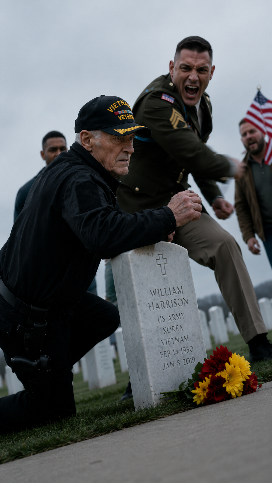 FOUR THUGS ATTACKED AN OLD VETERAN AT A MILITARY CEMETERY… THEN LEARNED WHO HE REALLY WAS