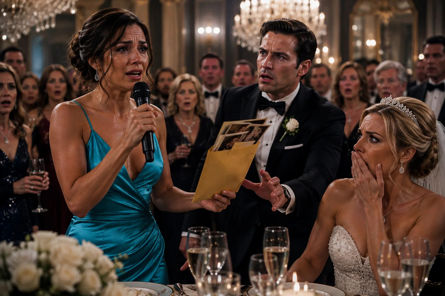 SHE INTERRUPTED THE BILLIONAIRE’S WEDDING—THEN PULLED OUT THE ENVELOPE HE FEARED MOST