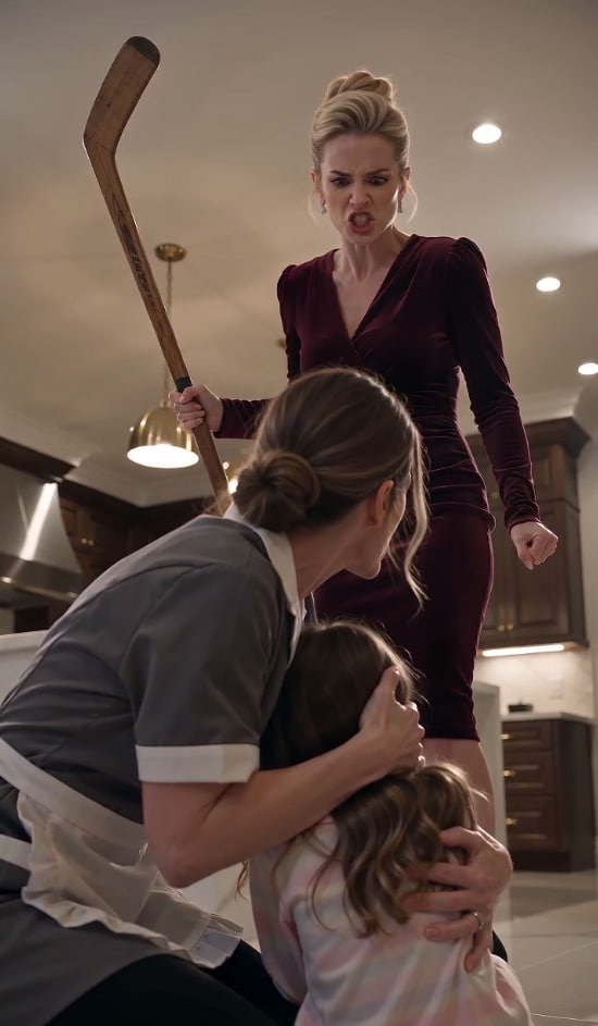 THE BILLIONAIRE CAME HOME TO FIND HIS MAID BEING HUMILIATED—THEN HER DAUGHTER RAN TO HIM CRYING, “DADDY!”