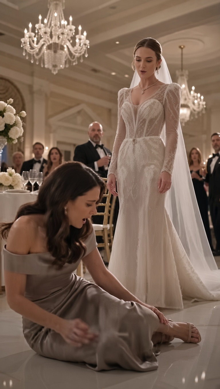 SHE PULLED THE CHAIR FROM UNDER HER AT THE WEDDING—THEN ONE SENTENCE MADE THE ENTIRE FAMILY REALIZE SHE’D GONE TOO FAR