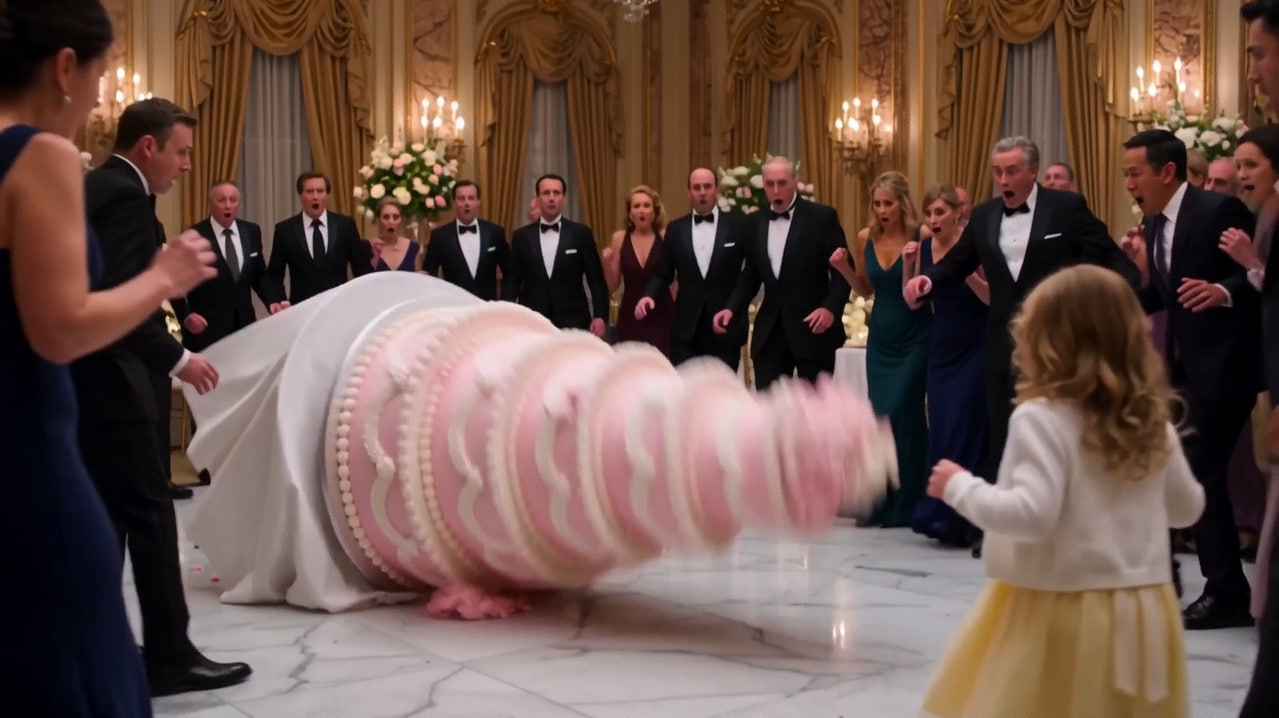 A 3-YEAR-OLD GIRL DESTROYED A BILLIONAIRE’S BIRTHDAY CAKE—THEN SHE POINTED AT THE MAN STANDING BEHIND HIS SON