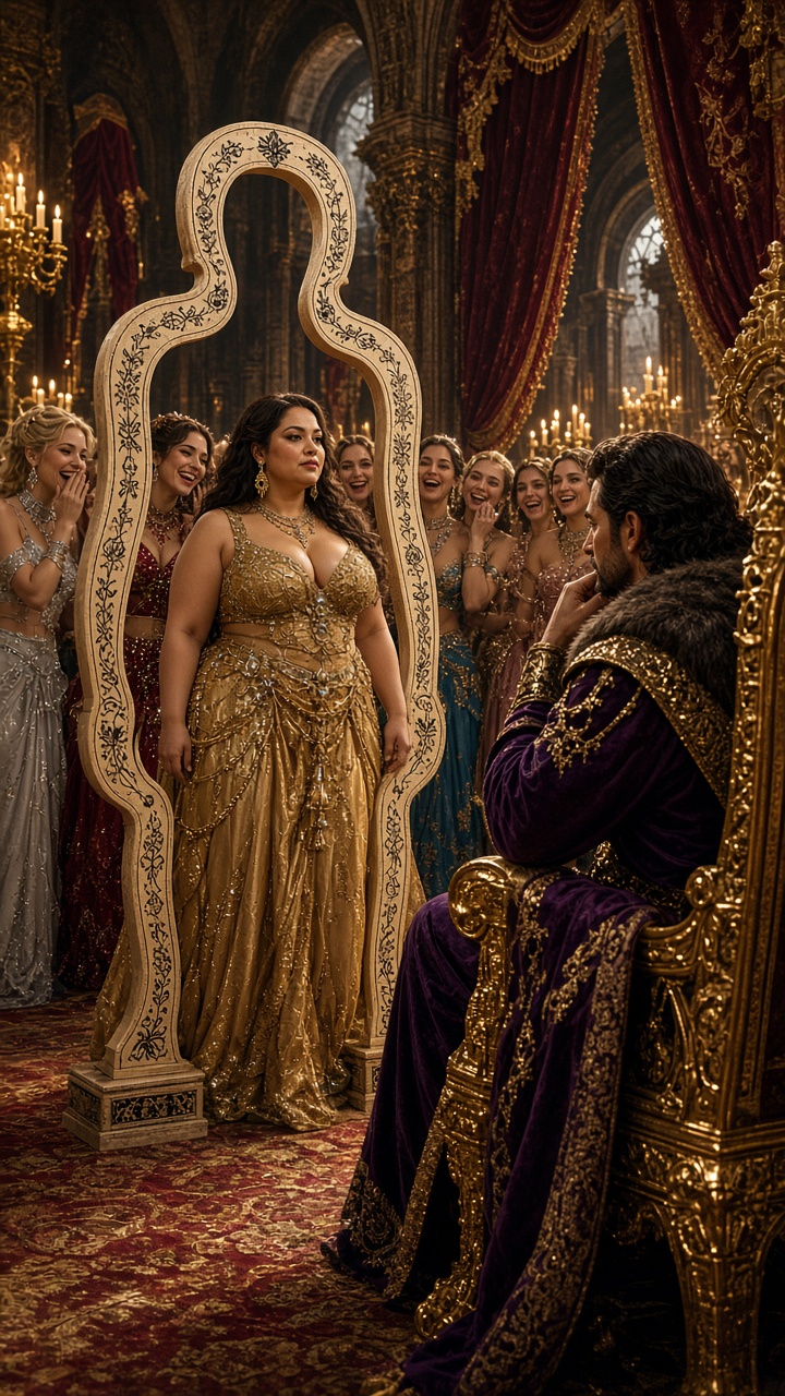 TODOS SE RIERON DE LA MUJER QUE QUERÍA SER REINA… HASTA QUE EL REY VIO EL MEDALLÓN QUE SU MADRE LLEVABA AL DESAPARECER