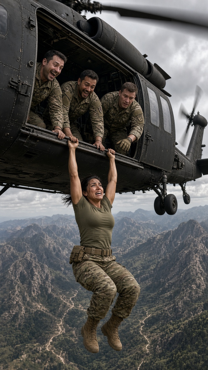 LOS SOLDADOS SE RIERON DE LA MUJER COLGADA DEL HELICÓPTERO… HASTA QUE UNO VIO EL ANILLO DE SU PADRE DESAPARECIDO HACE 18 AÑOS