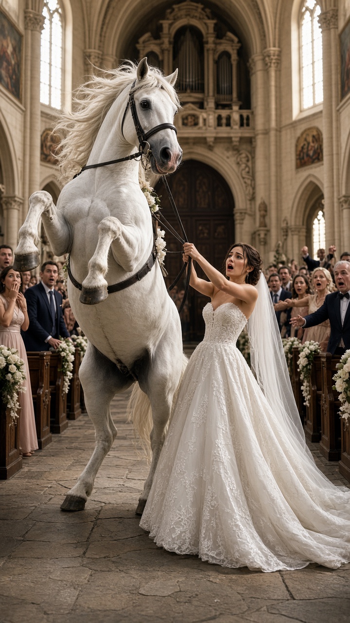 EL CABALLO QUE CREÍAN MUERTO INTERRUMPIÓ LA BODA… Y CUANDO RECONOCIÓ AL NOVIO, LA NOVIA RECORDÓ LA ÚLTIMA ADVERTENCIA DE SU PADRE
