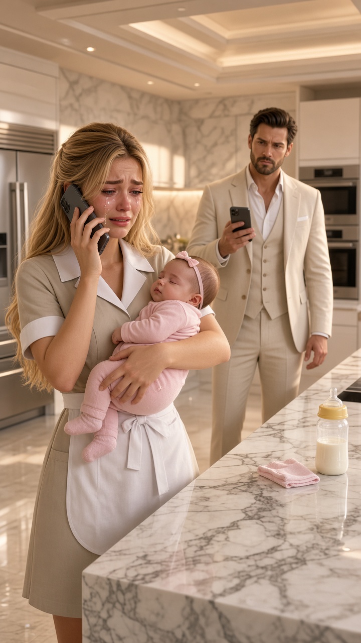 LA NIÑERA LLORABA CON EL BEBÉ DEL MILLONARIO… HASTA QUE ÉL MIRÓ EL ADN Y DIJO: “ESTA NIÑA ES TU HIJA”