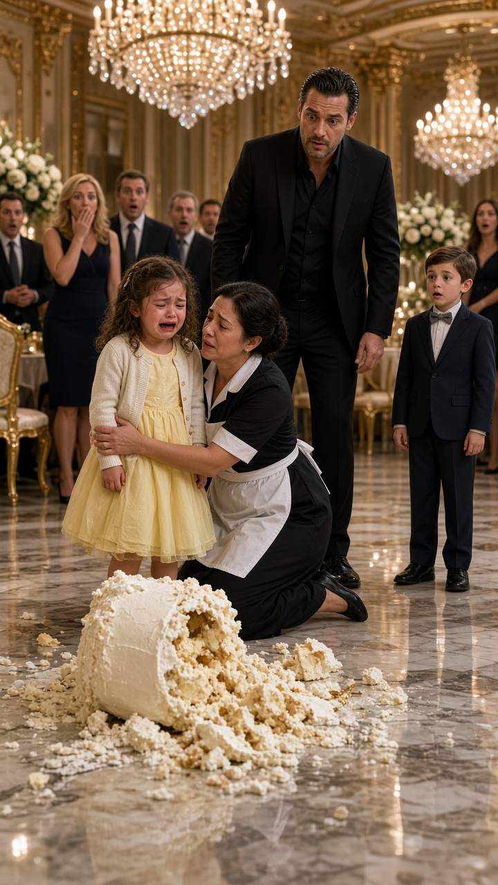 LA NIÑA TIRÓ LA TARTA DE CUMPLEAÑOS AL SUELO… Y CUANDO EL ESPECIALISTA LA ANALIZÓ, EL MILLONARIO DESCUBRIÓ QUE ACABABA DE SALVAR A SU HIJO
