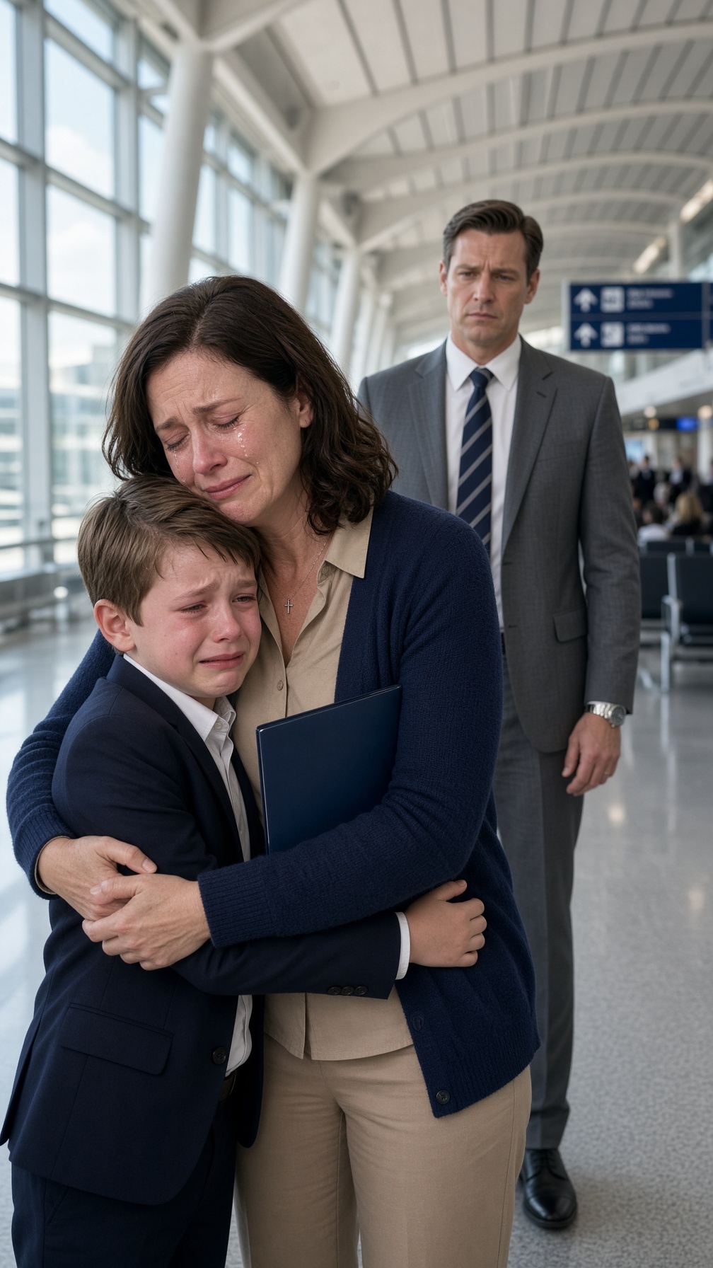 EL NIÑO ABRAZÓ A SU MADRE ANTES DEL VUELO… Y DIJO «MAMÁ NUNCA FIRMÓ ESOS PAPELES»