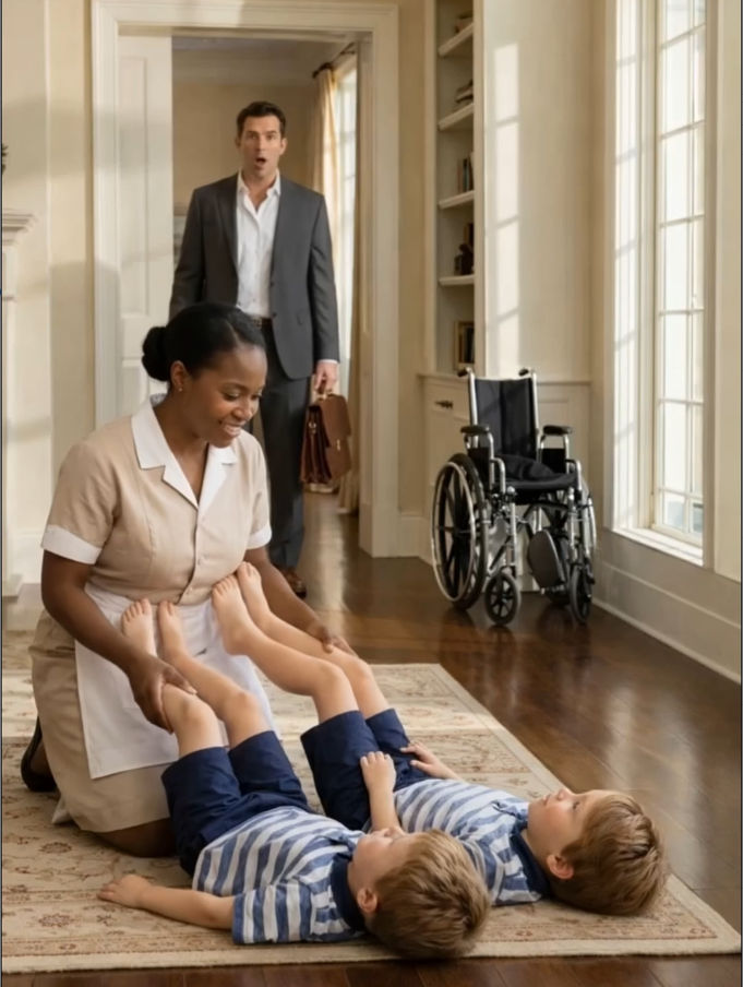 The Multimillionaire Came Home Early and Found His Housekeeper With His Paralyzed Twin Sons. What He Saw Left Him Speechless.