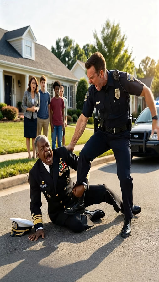 “HANDS BEHIND YOUR BACK—NOW!” The Cop Slammed a Black Admiral in Full Dress Uniform… Then One Pentagon Call Made Him Go Dead Silent
