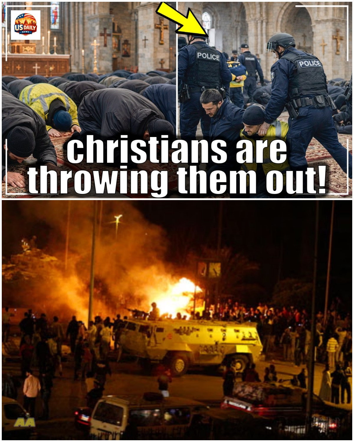 Muslims Tried To IMPOSE Sharia In Christian Churches & Christians THREW Them OUT!