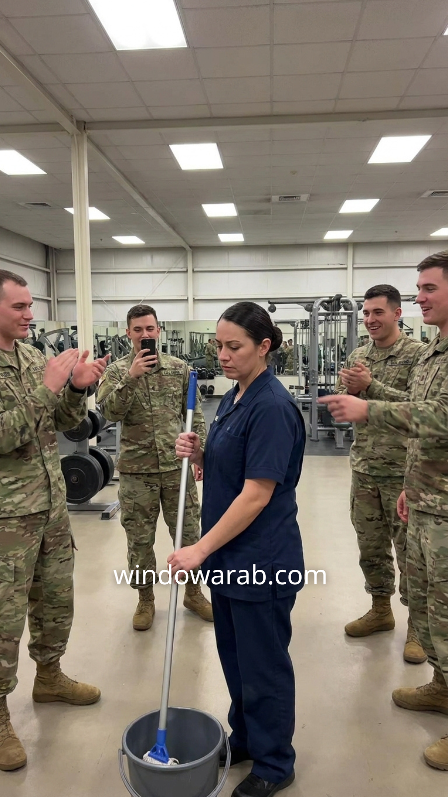 “‘Janitor First Class?’ a SEAL Mocked the Quiet Woman Cleaning the Gym—But When a Senior Officer Burst In, Snapped to Attention, and Called Her ‘Commander,’ the Entire Room Went Silent”