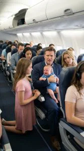 The billionaire’s baby wouldn’t stop crying on a flight… until a quiet economy-class girl did something no one expected