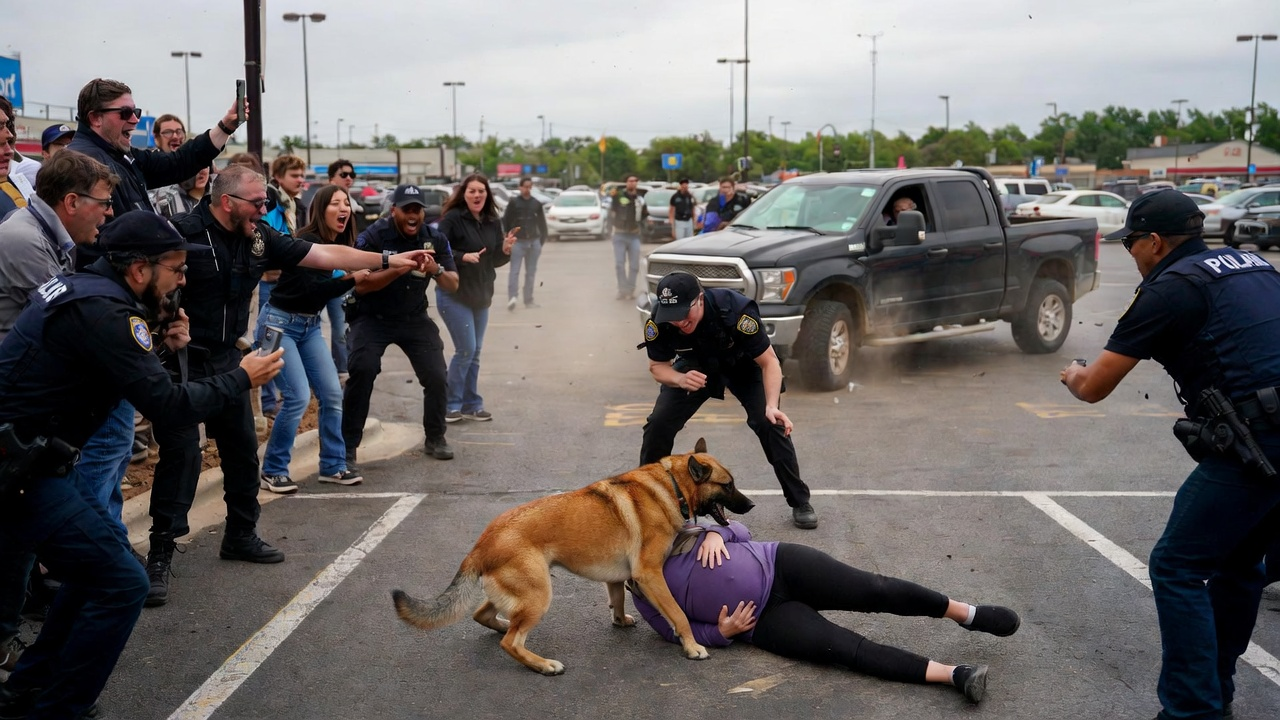 Savage attack? A police K9 pinned down a pregnant woman at Walmart. The crowd recorded in horror—until a deadly twist changed everything…