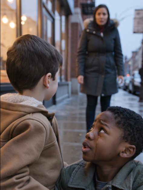 She Ran Out Screaming to Pull Her Son Away — Then She Saw the Homeless Child’s Face and Froze