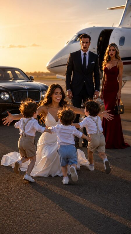 My Billionaire Ex-Spent an Entire Flight Belittling Me—Then Three Little Boys Ran Into My Arms, and His World Changed Forever