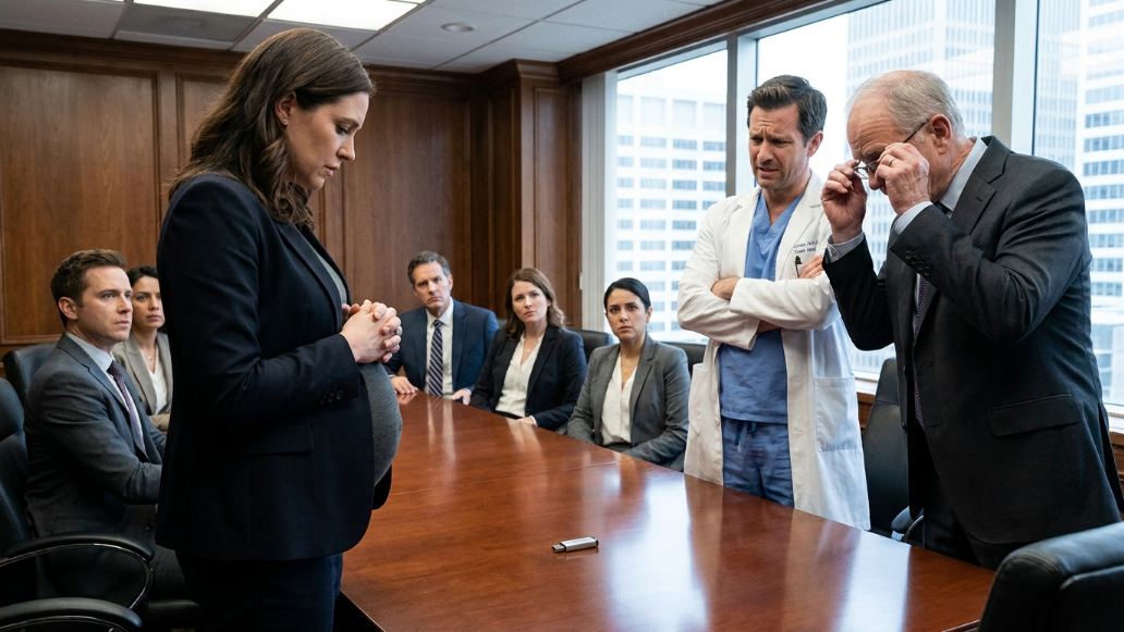 “You’re crazy!” the surgeon mocked his pregnant wife before the board. But when the Chief played her security tape, the room went silent.
