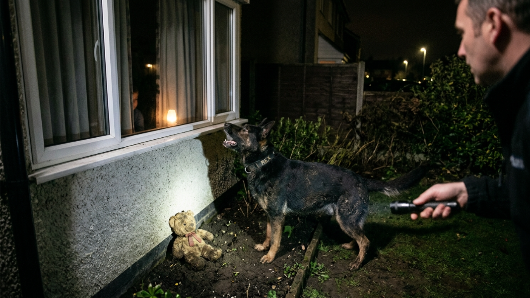“Stop!” I yelled. My veteran K9 barked at my granddaughter’s window for 10 minutes straight. But when I looked outside, my blood ran cold…