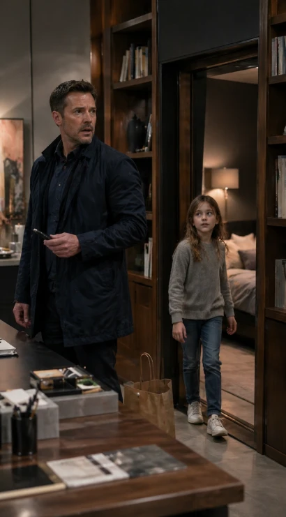 I went to my wife’s office to surprise her, but she was occupied. As I waited at her desk, I spotted a fountain pen engraved with my missing daughter’s name. Curious, I picked it up. Something clicked inside, and the wall behind the bookshelf slid open. I froze. My daughter was sitting on a bed—thin and terrified…268