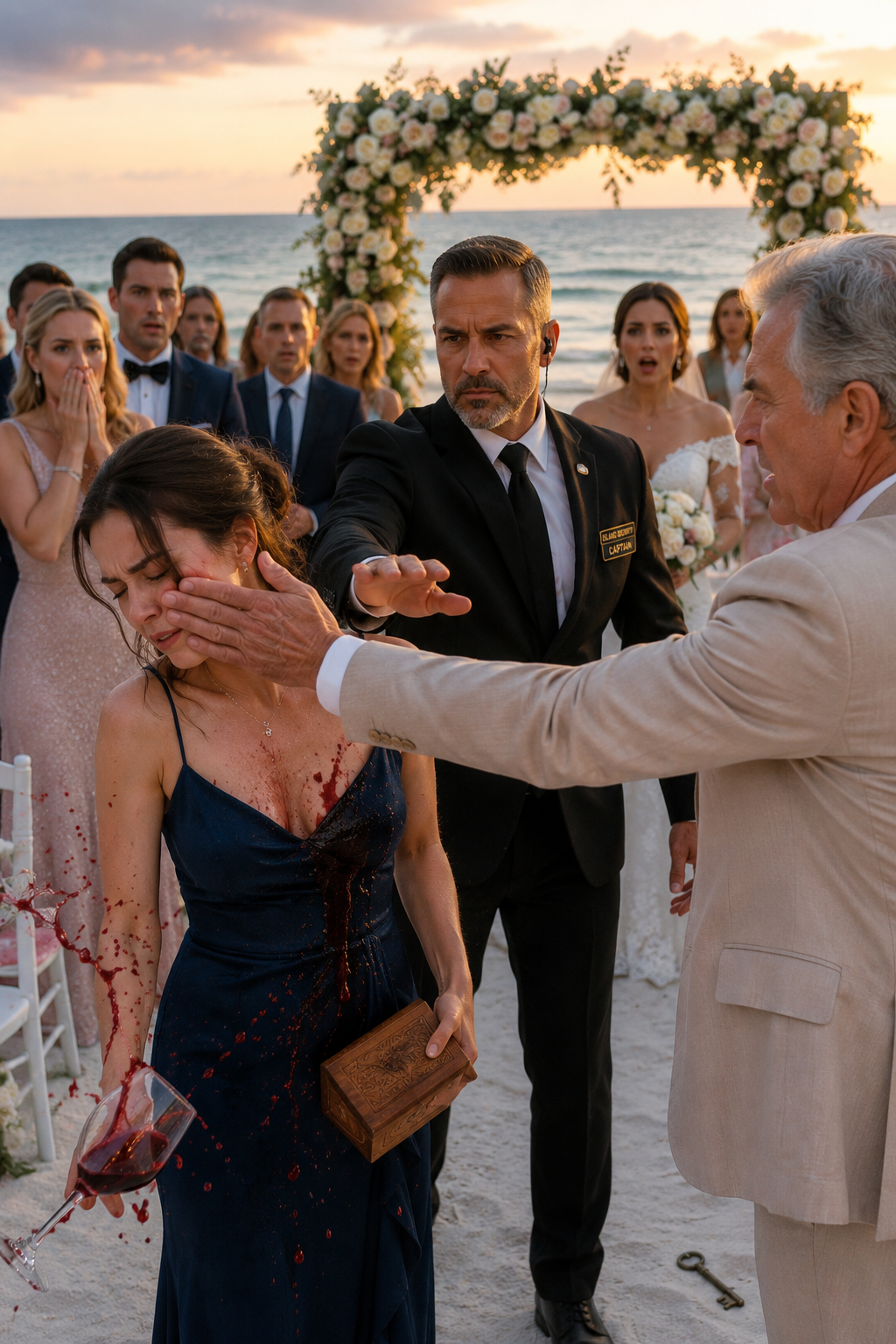 He Poured Wine on the Deaf Cousin’s Dress and Called Her Trash—Then Her Security Captain Revealed the Island Was Already Hers