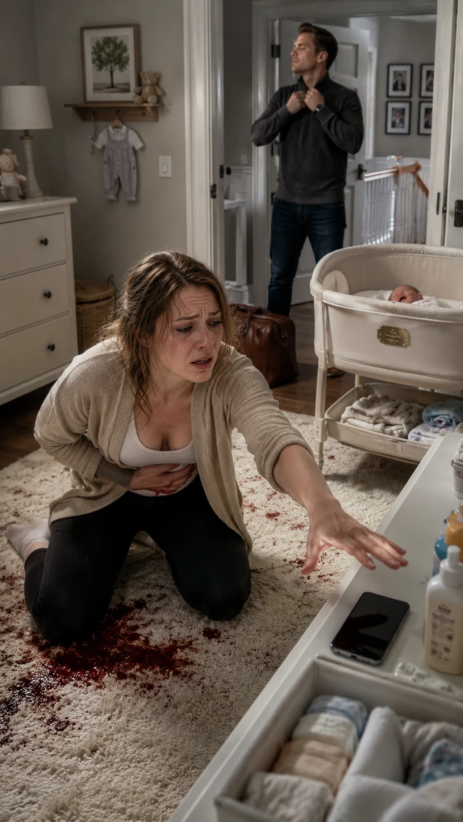 My husband left me bleeding after childbirth because his birthday weekend mattered more. When he came home to an empty bassinet and dried blood on the nursery rug, the truth waiting for him was worse than grief.