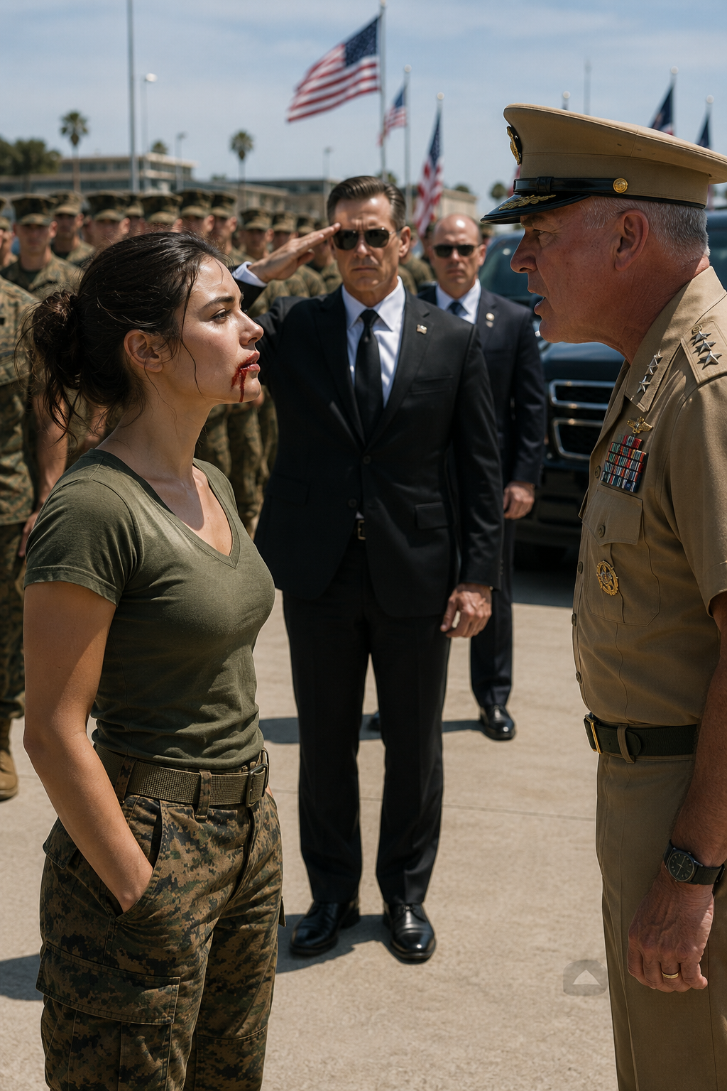 The slap echoed through Camp Pendleton like a rifle shot.