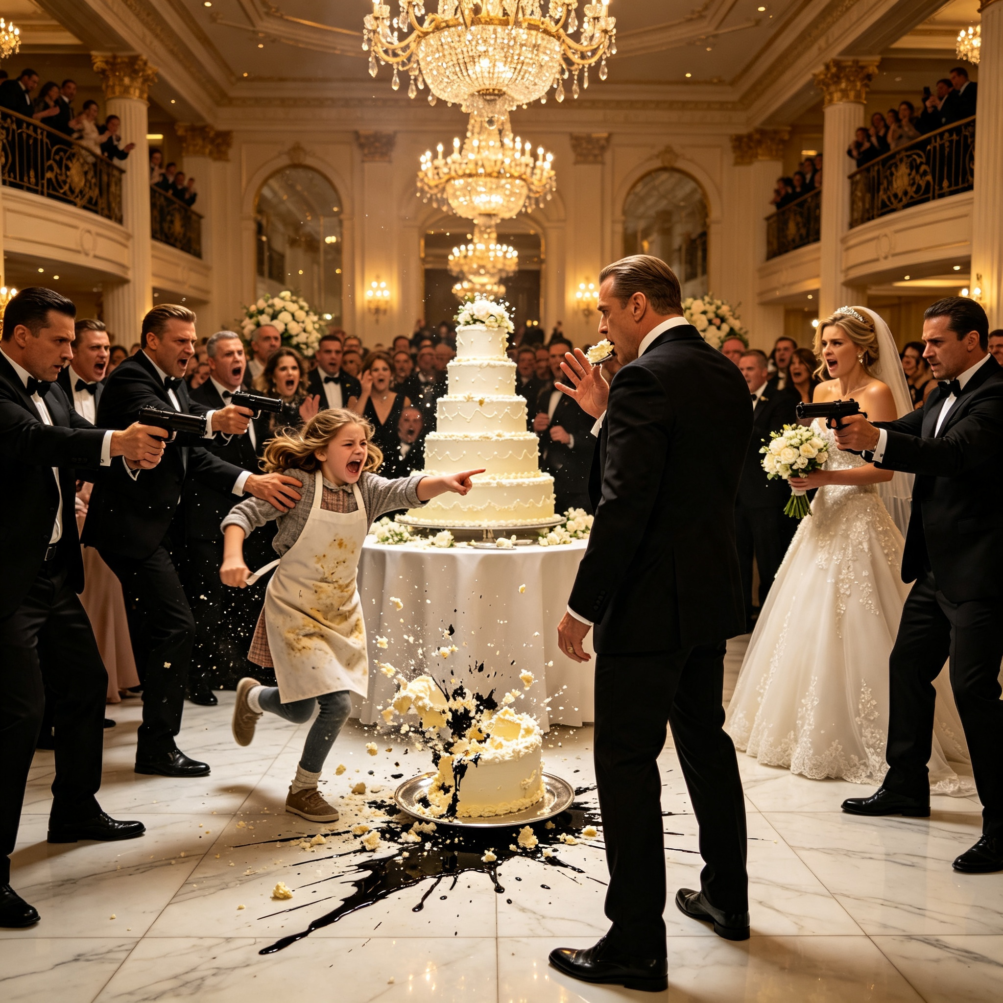 "The Maid’s Little Girl Destroyed the Mafia Wedding Cake — What She Found Inside Shocked Everyone