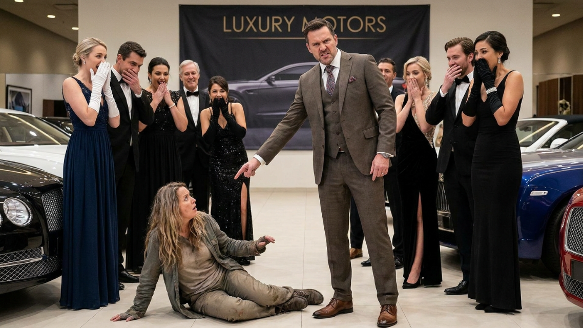 They Laughed When A High-End Salesman Shoved A “Broke” Pregnant To The Floor Of A Beverly Hills Showroom… But They Had No Idea Who Was Waiting In Her Car, Or The Multi-Billion Dollar Nightmare She Was About To Unleash.
