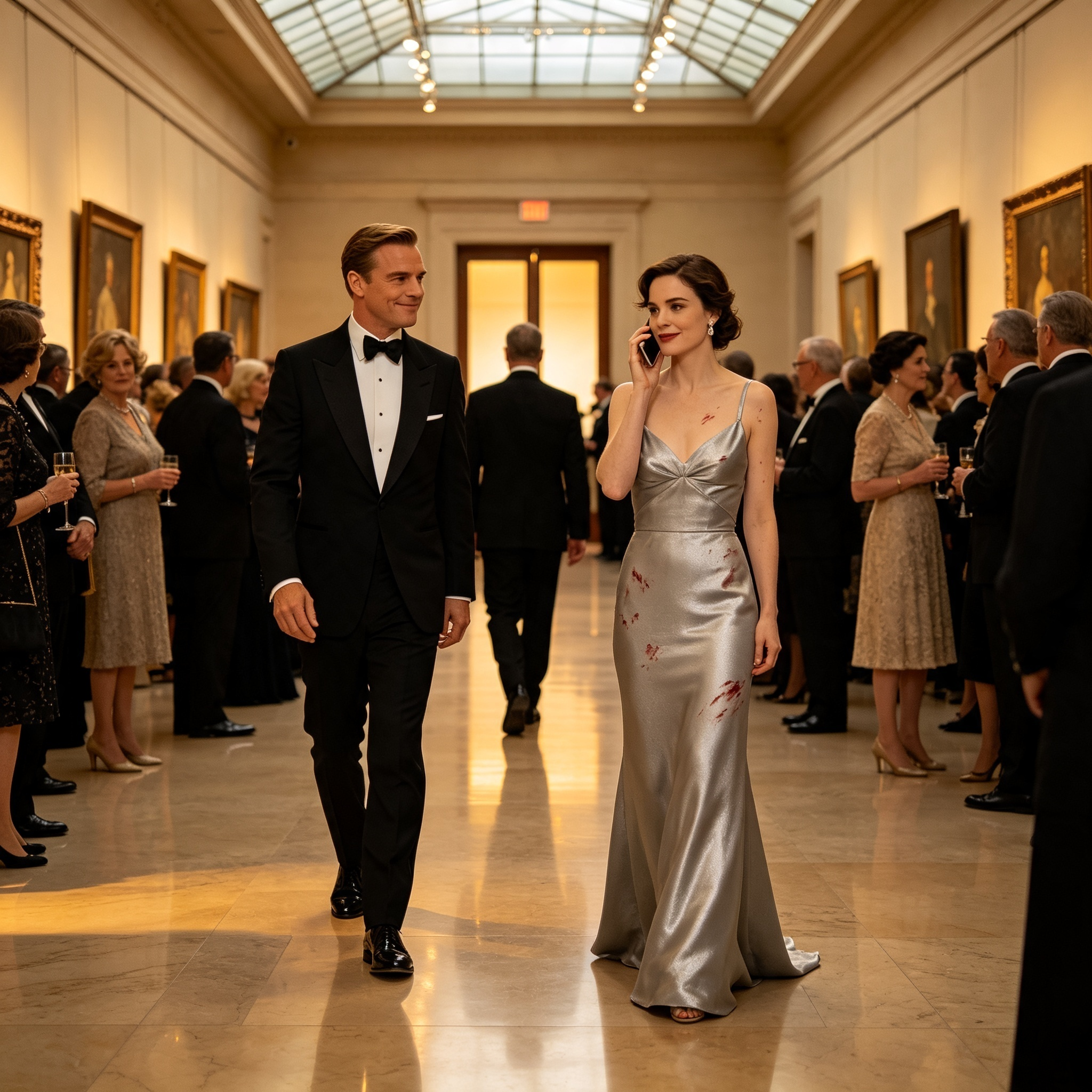 He Hit Me at a Private Auction—Then I Sealed the Entire Museum  “Father…”  I pressed the phone to my ear.  “Seal the building.”  My voice was barely above a whisper.